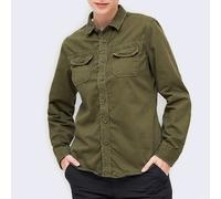 Brandit Ladies Vintage Shirt Long Sleeve Army Streetwear Military Casual Olive