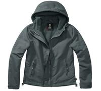 Brandit Ladies Windbreaker Front Zip Water Repellent Hooded Jacket Anthracite
