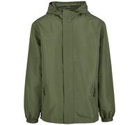 Brandit Light Front Zip Windbraker Mens Light Hiking Jacket Hooded Olive