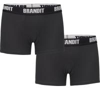 Brandit Logo Boxer Shorts - Pack of 2, black, size S