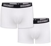 Brandit Logo Boxer Shorts - Pack of 2, white, size L