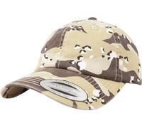 Brandit Low Profile Camo Washed Cap, camouflage/yellow
