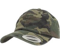 Brandit Low Profile Camo Washed Cap, Woodland