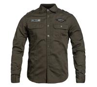 Brandit Luis Vintage Shirt, green, size 2XL for Men