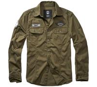 Brandit Luis Vintage Shirt, green, size XL