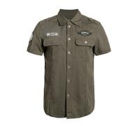 Brandit Luis Vintage Short Sleeve Shirt Green M Man