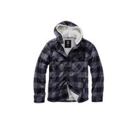 Brandit Lumber Jacket Hooded Black/Grey Cotton Shell Polyester Lining XL Men
