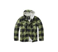 Brandit Lumber Jacket Hooded, color: black+oliv, size: S