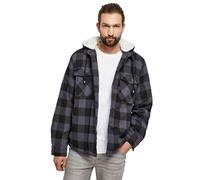Brandit Lumber Jacket Hooded Black/Grey Cotton Shell Polyester Lining XL Men