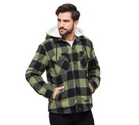 Brandit Lumber Jacket Hooded, color: black+oliv, size: L