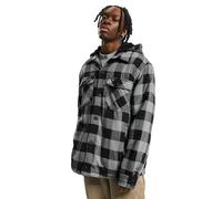 Brandit Lumber Jacket Hooded, Color: blk+charco, Size: XXL