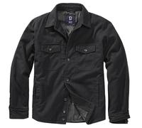 Brandit Lumber Jacket Mens Padded Flannel Coat Check Shirt Warm Casual Black