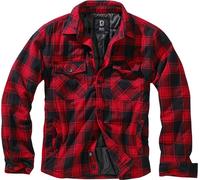 Brandit Lumberjacket Hooded Jacket men Red/Black, XL