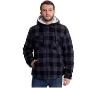 Brandit - Lumberjacket Hooded Black/Grey - Jacket - black - XL - Shell: 100% Cotton; Lining: 100% Polyester XL