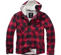Brandit Lumberjacket Hooded Mid-Season Jackets red black M