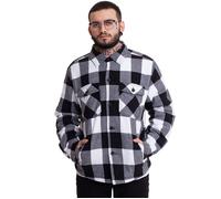 Brandit - Lumberjacket White/Black - Jacket - white - S - Shell: 100% Cotton; Lining: 100% Polyester S
