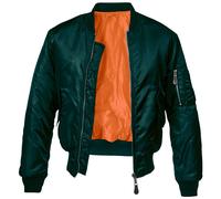 Brandit MA1 Jacket Mens Bomber Pilot Air-Force Coat Flight Bottle Green