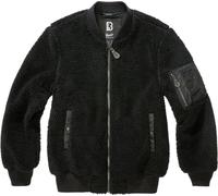 Brandit MA1 Sherpa Teddy Fleece Jacket, black, size 5XL