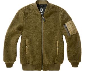 Brandit MA1 Sherpa Teddy Fleece Jacket, green, size 3XL