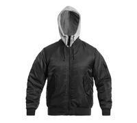 Brandit MA1 Sweat Hooded Jacket, color: black-grey, size: M