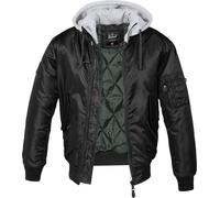 Brandit MA1 Sweathood Bomber Jacket black grey 3XL