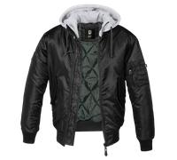 Brandit MA1 Sweat Hooded Jacket, black/grey, size 6XL