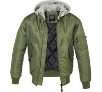 Brandit MA1 Sweat Hooded Jacket, olive, size 6XL