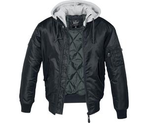 Brandit MA1 Sweathood Bomber Jacket black grey M