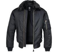Brandit MA2 Fur Collar Jacket, Color: black, Size: 3XL
