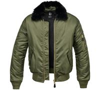 Brandit MA2 Jacket with Fur Collar Mens Coat Pilot Flight Air-Force Olive