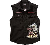 Brandit Iron Maiden Vintage Sleeveless Shirt Mens Rock Metal Casual Black
