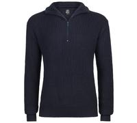 Brandit Marine Pullover Troyer Mens Long Sleeve Casual Knitted Work Sweater Navy