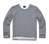 Brandit Marine Sweat Pullover Mens T-Shirt Top Stripes Navy/White