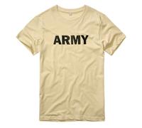 Brandit Men's Army T-Shirt, Beige, S