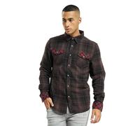 Brandit Check Duncan Long Sleeve Shirt Black M Men