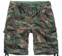 BRANDIT MENS URBAN LEGEND ARMY SHORTS VINTAGE HUNTING PANTS WOODLAND CAMOUFLAGE