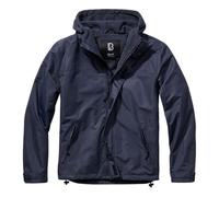 Brandit Men's Windbreaker Front Zip Jacket, navy, M