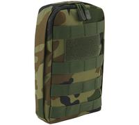 Brandit MOLLE Pouch Snake Zipper Organizer Pocket PALS Tactical Woodland Camo