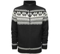 Brandit Norweger Zip Pullover, black-white, size S for Men
