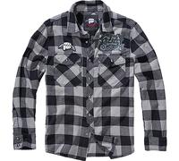 Brandit Ozzy Check Shirt Long Sleeve, color: black_charcoal_ch, size: XL