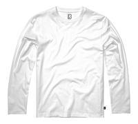 Brandit Premium Longsleeve Shirt Mens Cotton Top Classic Tee Shirt White