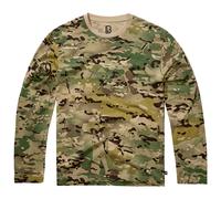 Brandit Premium Longsleeve Shirt Mens Cotton Top Classic Tee Tactical Camo