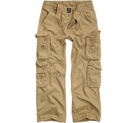 BRANDIT PURE VINTAGE MENS MILITARY CARGO TROUSERS ARMY PATROL COTTON PANTS BEIGE