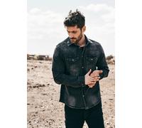 Brandit Riley Denim Long Sleeve Shirt Black S Men