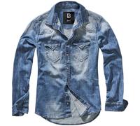 Brandit Riley Denim Long Sleeve Shirt Blue M Men