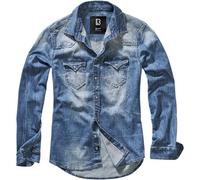 Brandit Riley Denim Shirt Denim Blue Size Xxx Large