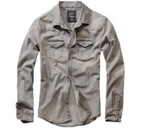 Brandit Riley Denim Shirt, grey, size XL