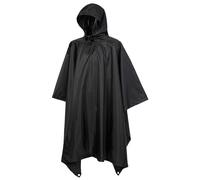 Brandit Ripstop Poncho Rain Cover Hooded Hiking Camping Festival Outdoor Black