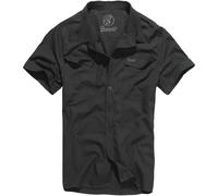 Brandit Roadstar Mens Short Sleeve Security Shirt Cotton Flannel Check Top Black