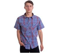 Brandit - Roadstar Red/Blue - Shirt - blue - S - 100% Cotton S